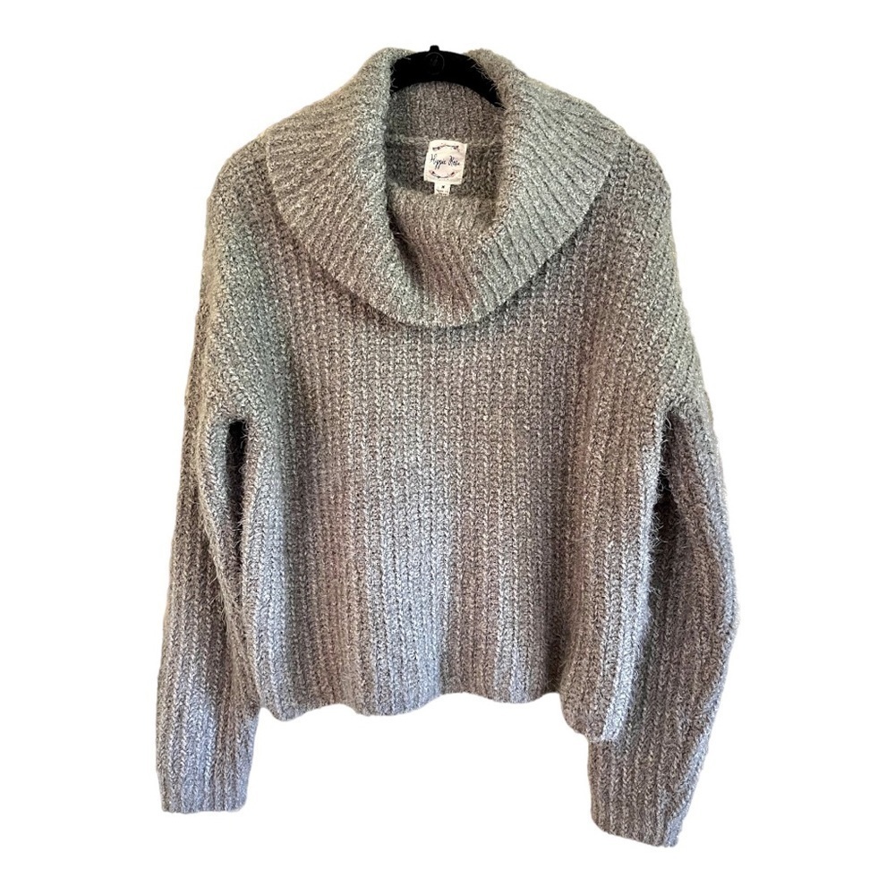 HIPPIE ROSE, GREY, TRENDY, CROPPED SWEATER WITH ULTRA SOFT FABRIC. SIZE M